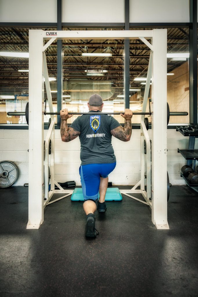 a man lifting weights